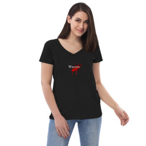 Dark "Whoops" Women's Recycled V-Neck T-Shirt